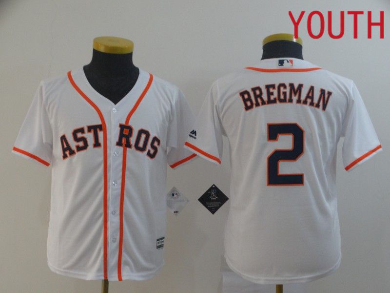 Youth Houston Astros #2 Bregman White MLB Jerseys->seattle seahawks->NFL Jersey